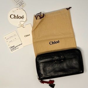 Chloe Leather Zip Around Wallet w Box and Tags